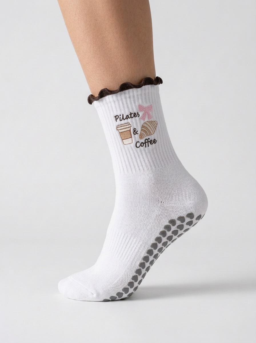 Pilates & Coffee Grip Socks