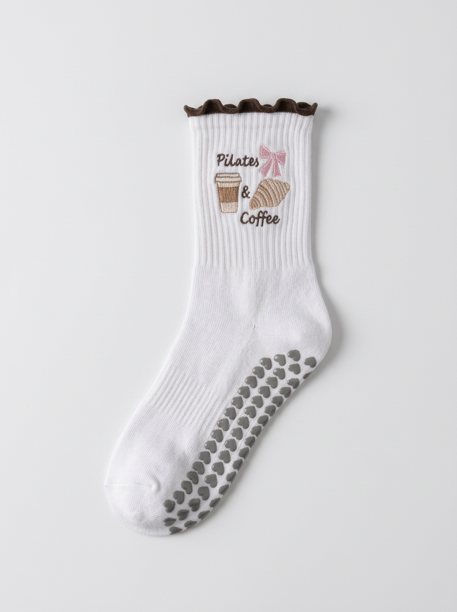 Pilates & Coffee Grip Socks